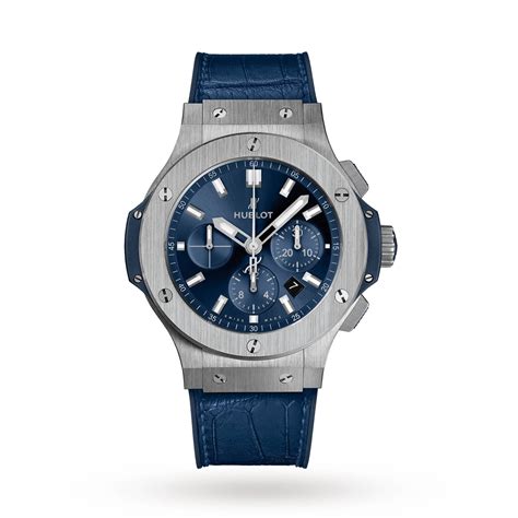 hublot big bang blue chronograph|hublot big bang original steel.